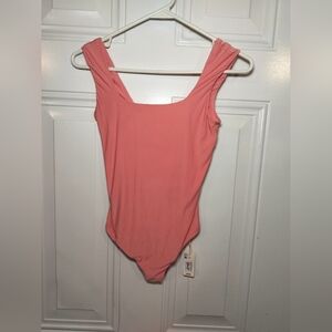 Aerie Smoothez Bodysuit Size S Coral Peach New